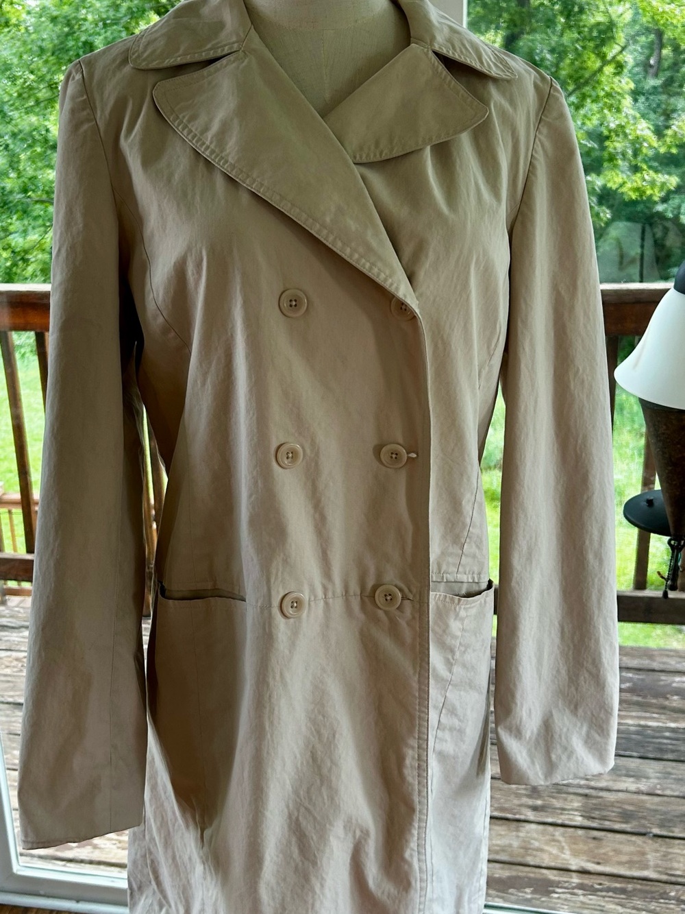 GAP Oversized Nylon Trench Coat Size M Wind Resistant Cotton